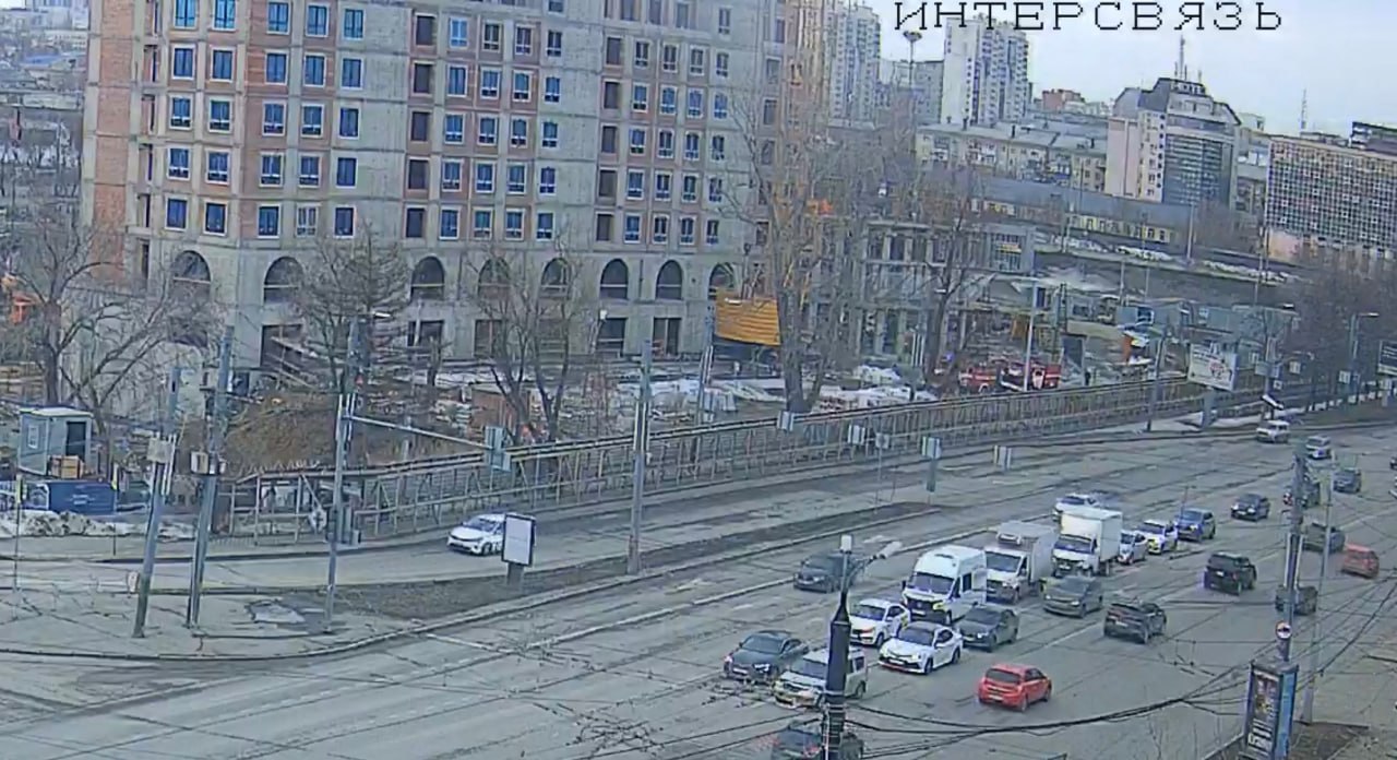 МЧС устранило пожар на стройке ЖК в центре Челябинска