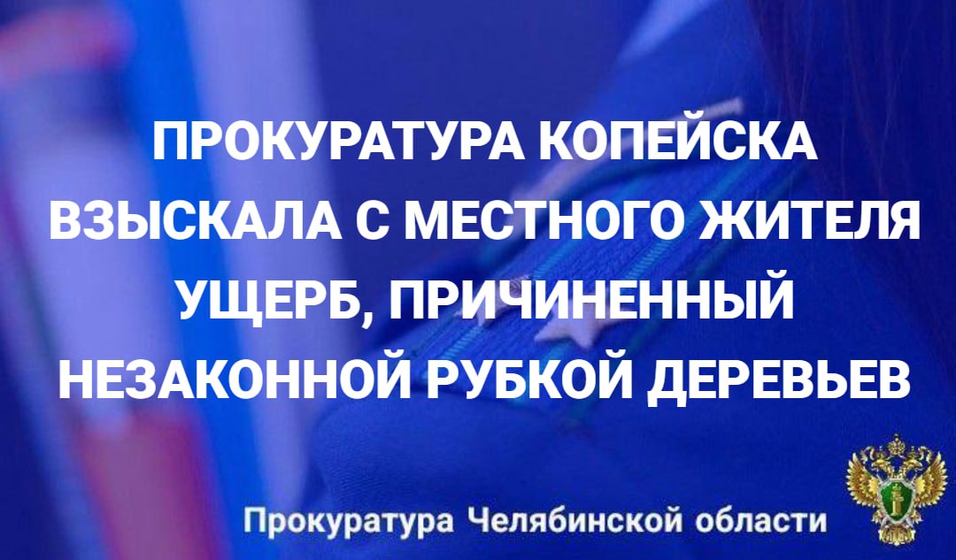 Приговором Копейского городского суда местный житель признан виновным в совершении преступления, предусмотренного п. «г» ч. 2 ст. 260 УК РФ (незаконная рубка лесных насаждений, совершенная в крупном размере)