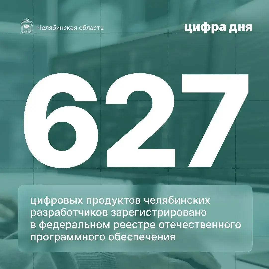 Алексей Текслер: Цифра дня: 627 цифровых продуктов челябинских разработчиков зарегистрировано в федеральном реестре отечественного программного обеспечения