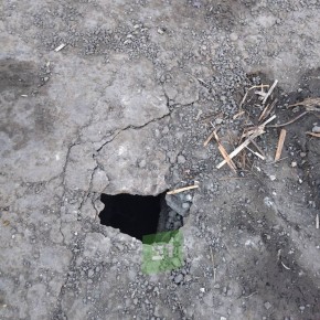 6-й провал. В Ленинском районе обрушился асфальт