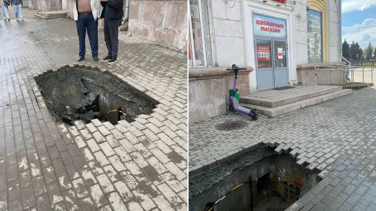 Глава Челябинска потребовал ускорить ремонт провалившегося асфальта