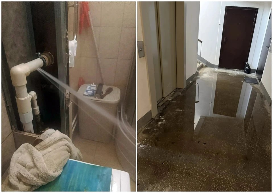 «Все парит, как в бане»: в челябинской многоэтажке из трубы забил фонтан кипятка, затопило подъезд