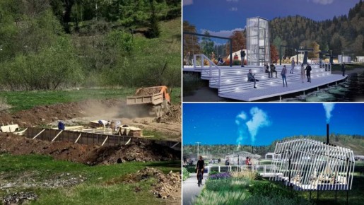 Строительство "Изумрудной лагуны" началось на берегу пруда в Симе