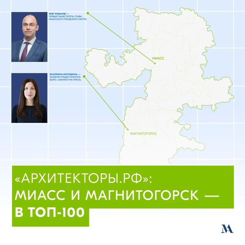 Миасс и Магнитогорск — в топ-100 программы «Архитекторы.рф»