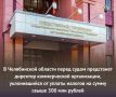 В Челябинской области перед судом предстанет директор коммерческой организации, уклонившийся от уплаты налогов на сумму свыше 300 млн рублей