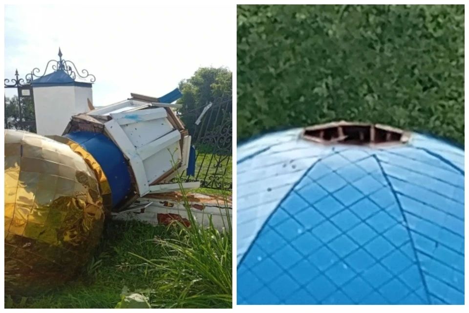 Ураган разрушил купол с крестом на храме в Большом Куяше Ураган разрушил купол с крестом на храме в Большом Куяше