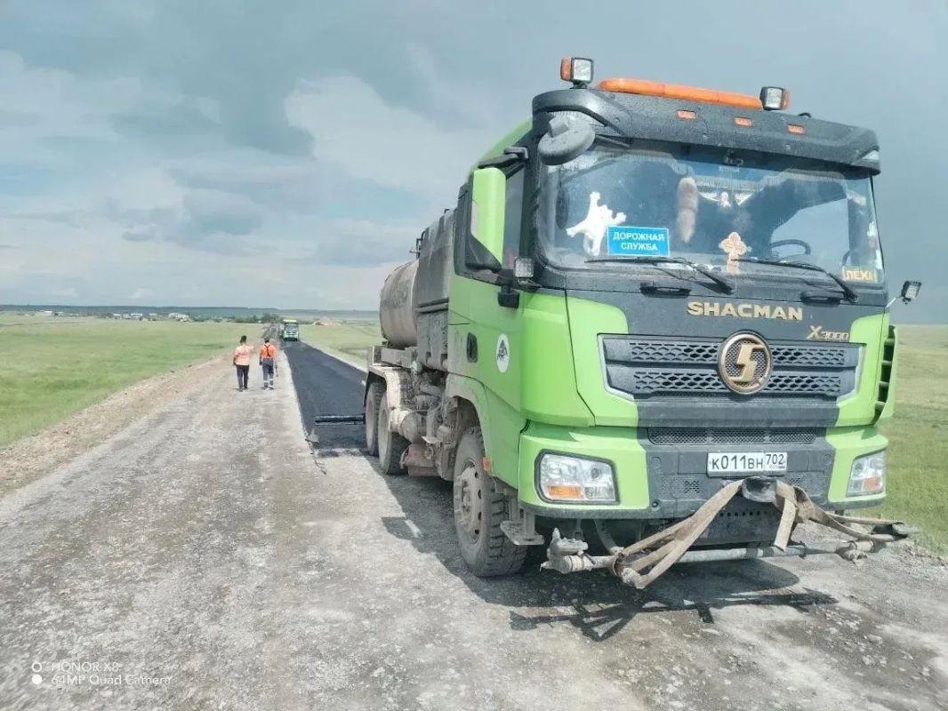 На дороге Зингейка – Утарка формируют новое основание На дороге Зингейка – Утарка формируют новое основание