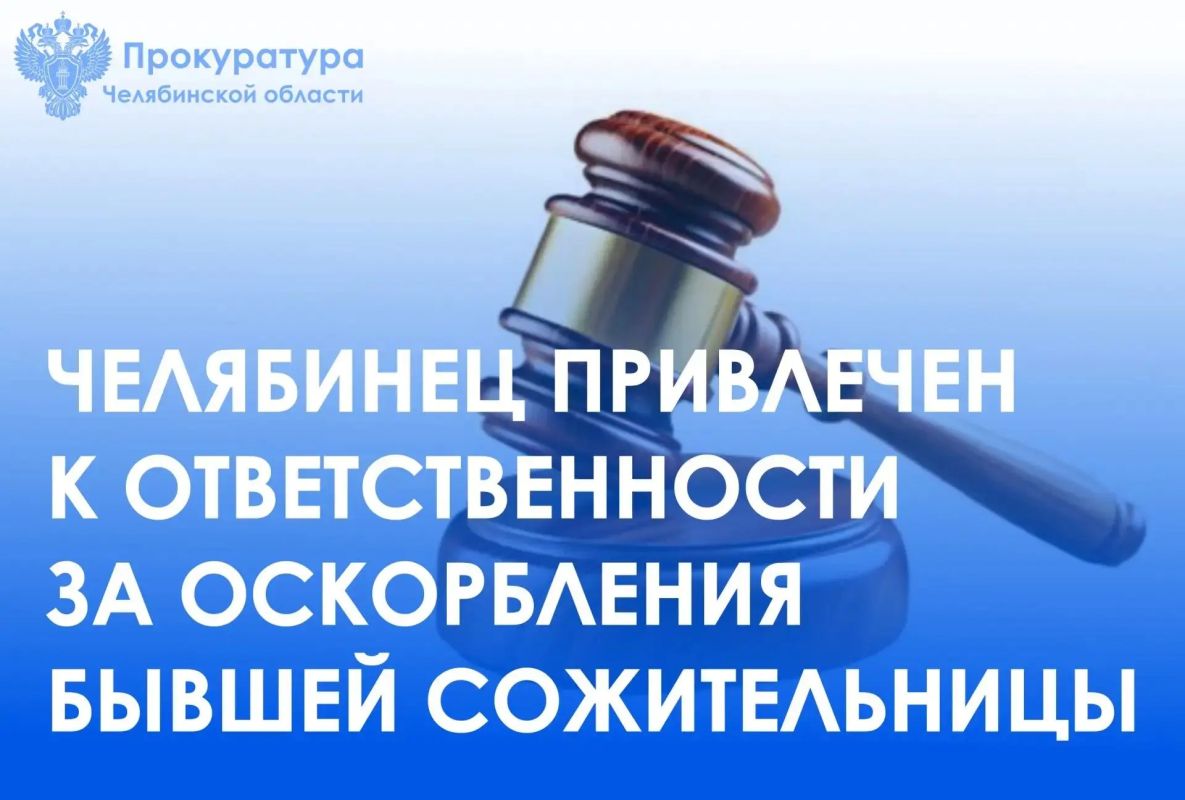 Прокуратура Ленинского района г. Челябинска провела проверку по обращению местной жительницы о привлечении бывшего сожителя к установленной ответственности за оскорбление