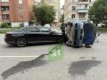 На Каслинской перевернулся автомобиль