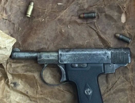 Троичанин нашёл в подвале дома британский пистолет XIX века