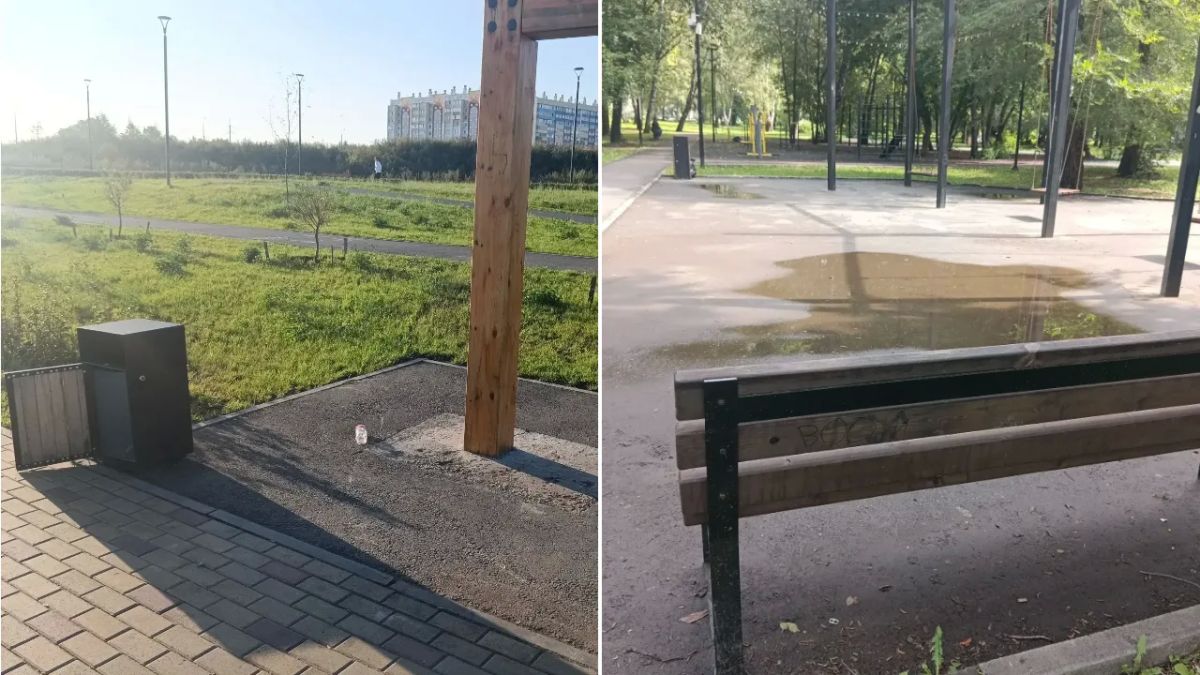 Вандалы разрушают новые скверы и спортплощадки в Челябинске Вандалы разрушают новые скверы и спортплощадки в Челябинске