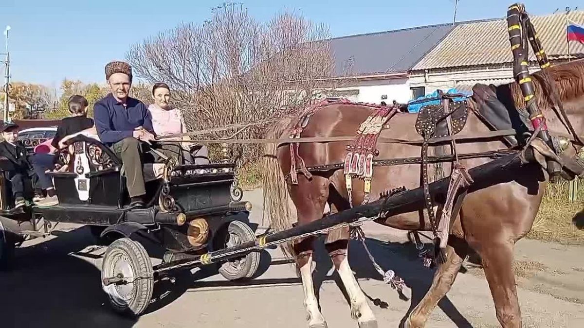 Семью казаков встретили караваем на избирательном участке в Верхнеуральском округе