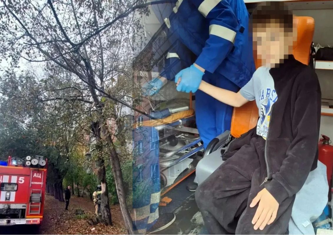 В Челябинске спасатели эвакуировали 12-летнего мальчика, который оказался на карнизе четвертого этажа жилого дома на улице Либединского