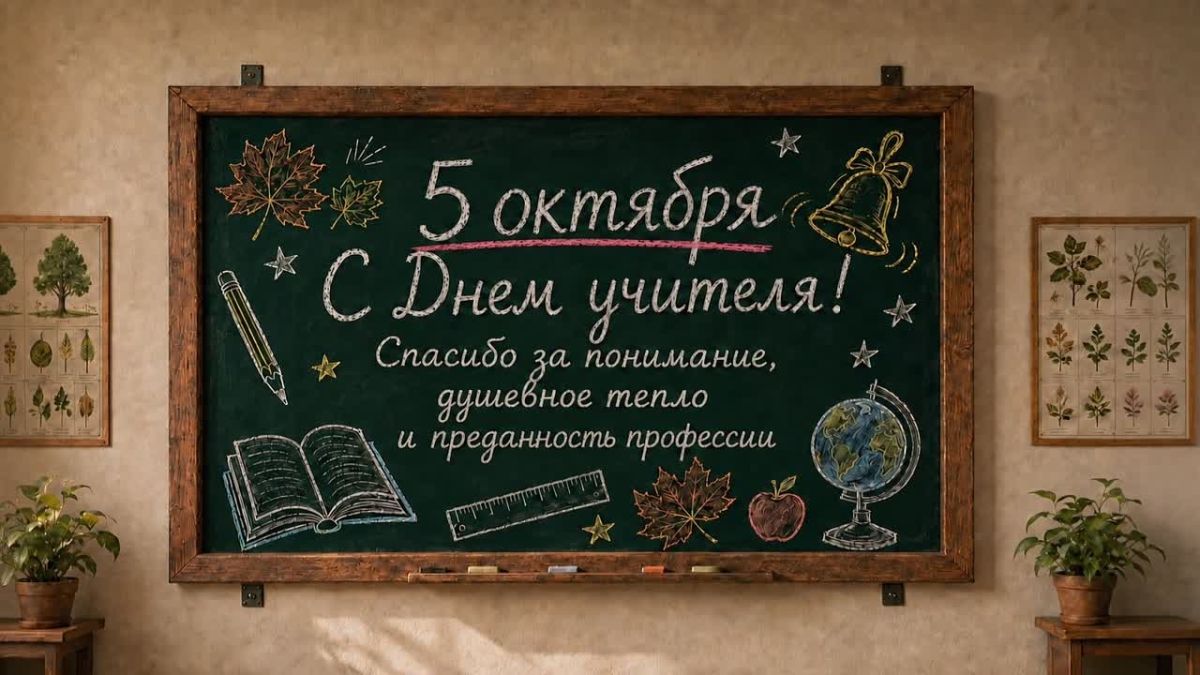 С Днём учителя!. Сегодня мы говорим спасибо тем, кто каждый день помогает детям развивать таланты и знакомиться с удивительными тайнами наук