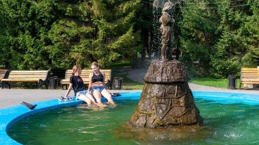 В городском саду Челябинска начали ремонт фонтана