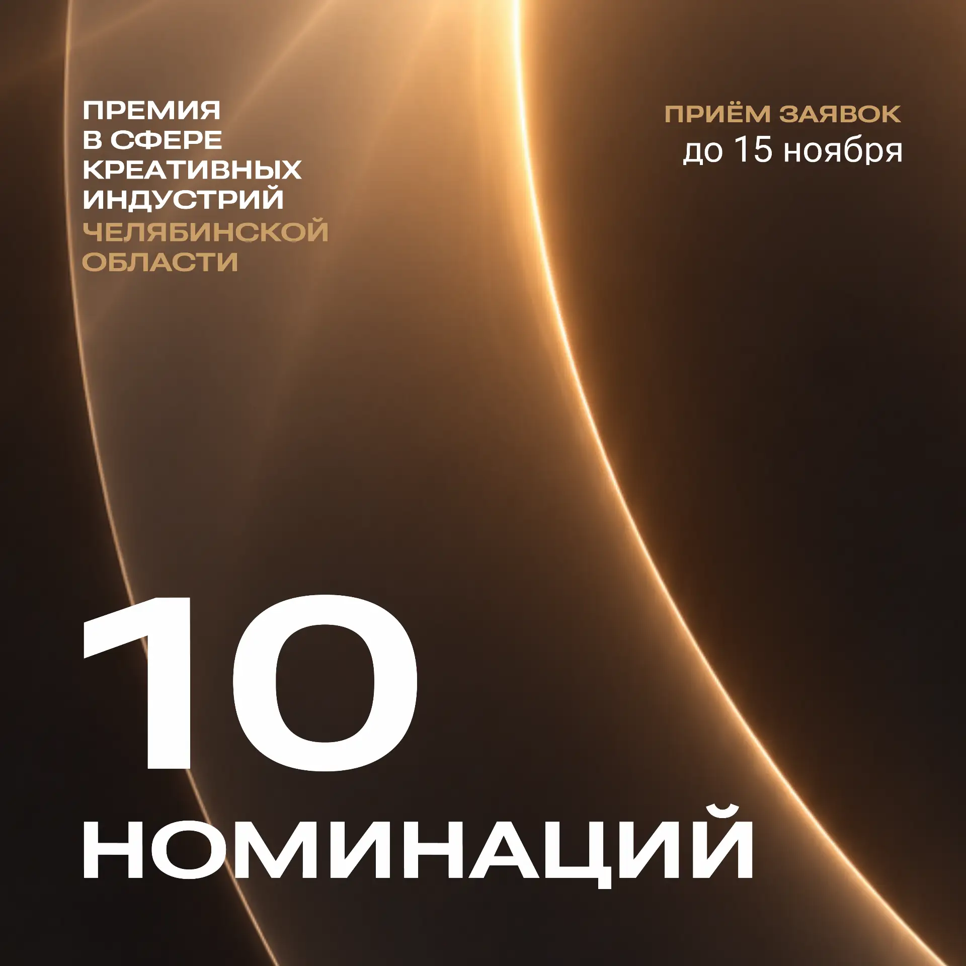 Номинации Премии в сфере креативных индустрий Челябинской области